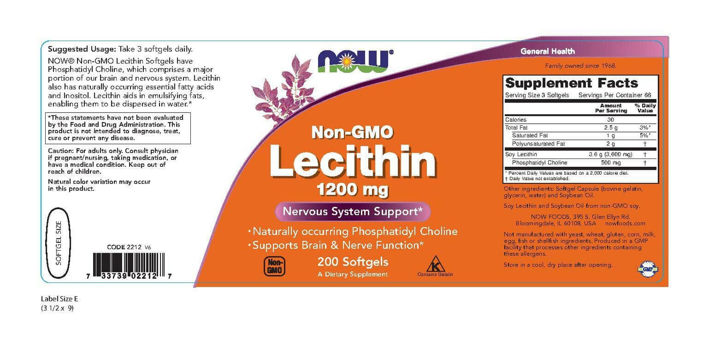 Now Foods Lecithin 1200mg