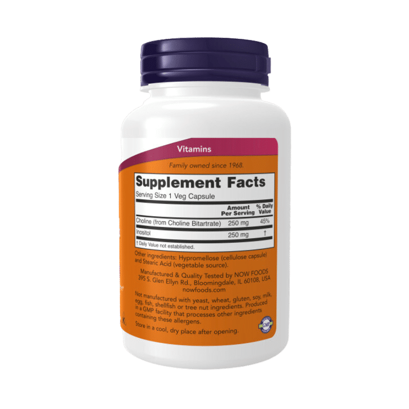 Now Foods Choline & Inositol 500mg