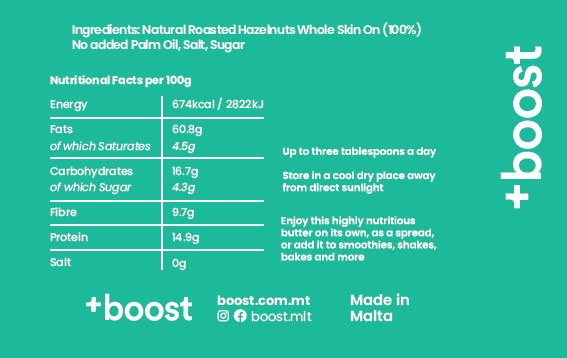 +boost Smooth Hazelnut Butter