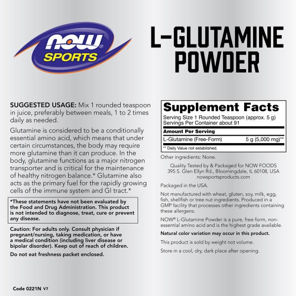NOW Foods L-Glutamine Powder