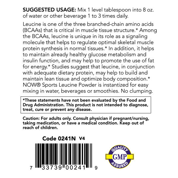 NOW Foods L-Leucine Powder 1lb