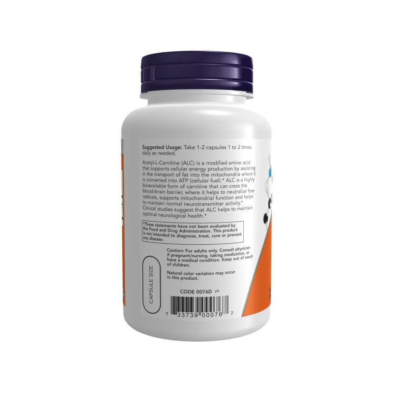 NOW Foods Acetyl L-Carnitine 500mg