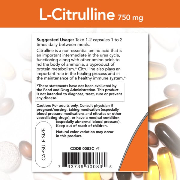 NOW Foods L-Citrulline 750mg