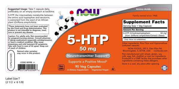 NOW Foods 5-HTP 50mg