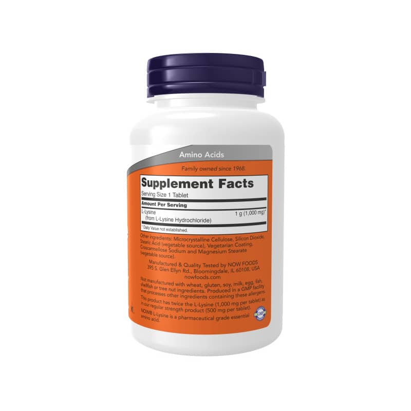 NOW Foods L-Lysine Double Strength 1000mg