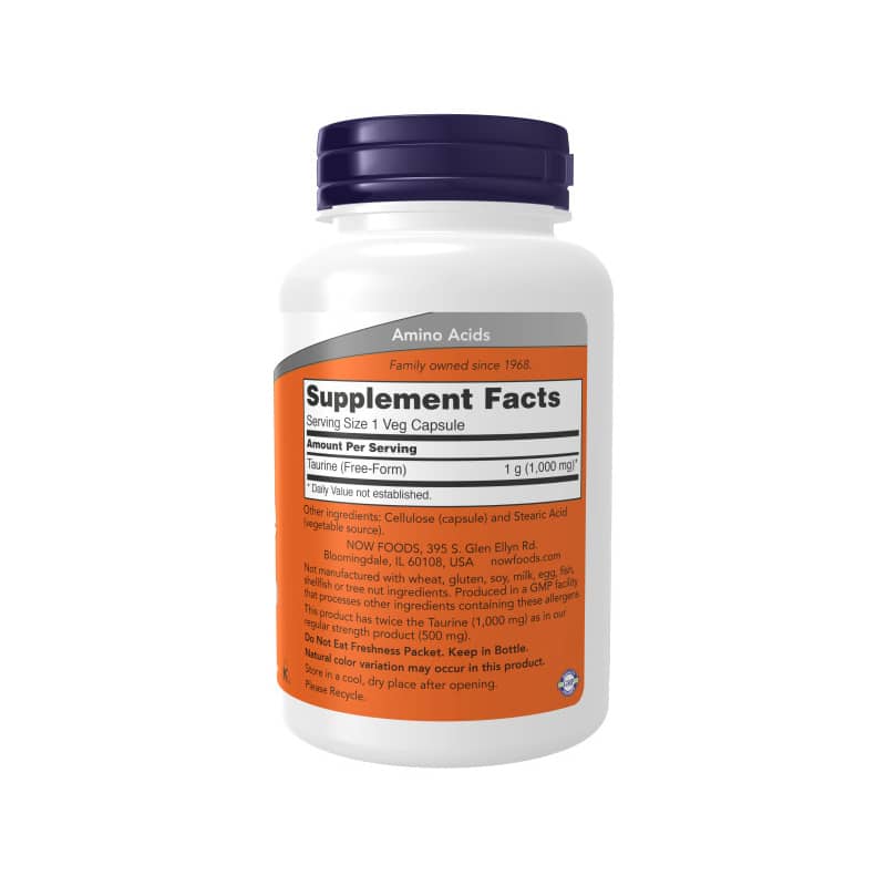 NOW Foods Taurine, Double Strength 1000mg