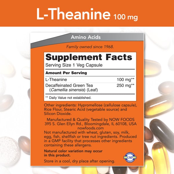 NOW Foods L-Theanine 100mg