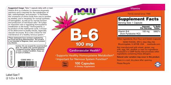 NOW Foods Vitamin B-6 100mg