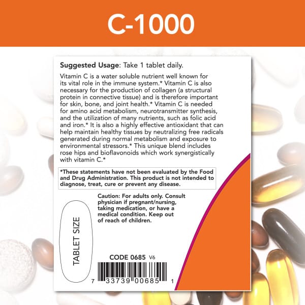NOW Foods Vitamin C-1000 Tablets