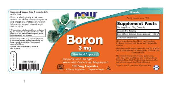 NOW Foods Boron 3mg