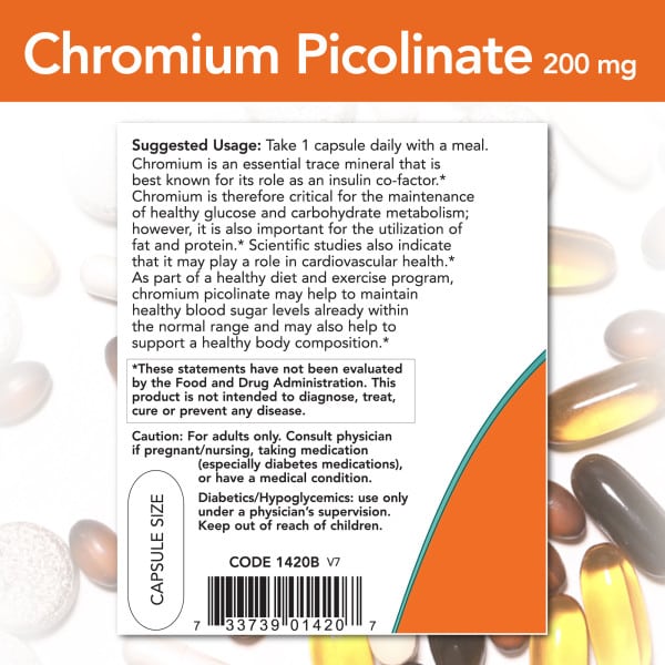 NOW Foods Chromium Picolinate 200mcg