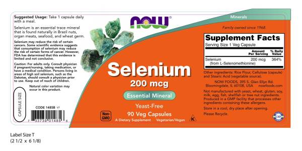 NOW Foods Selenium 200mcg