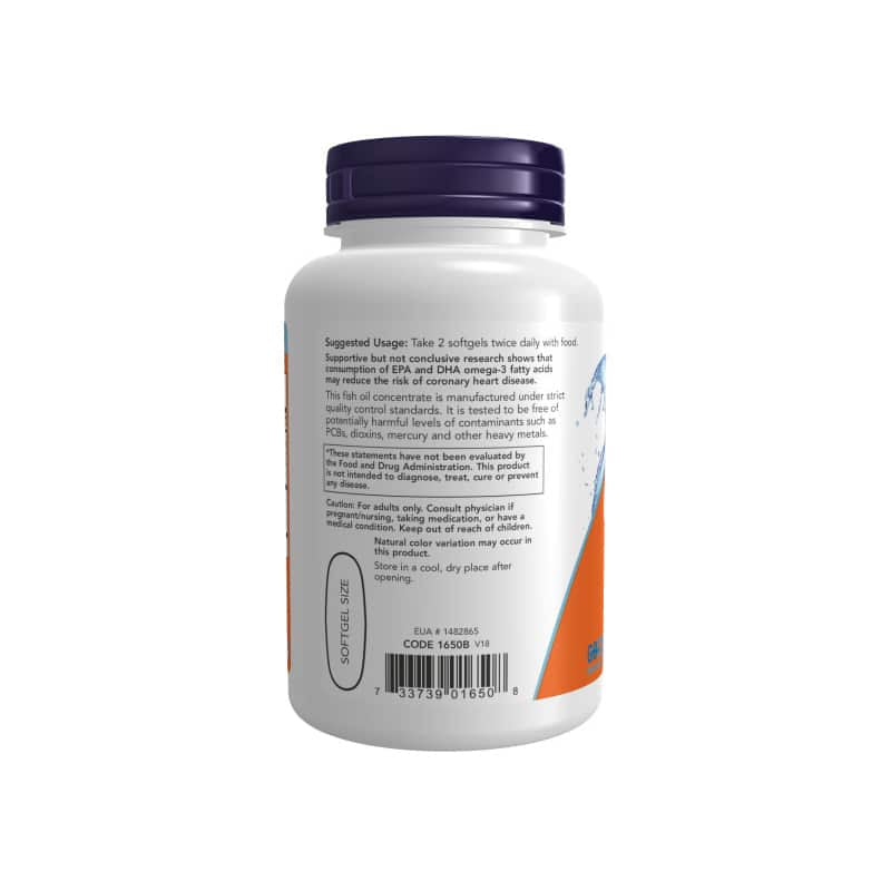 NOW Foods Omega-3 Molecularly Distilled 1000mg