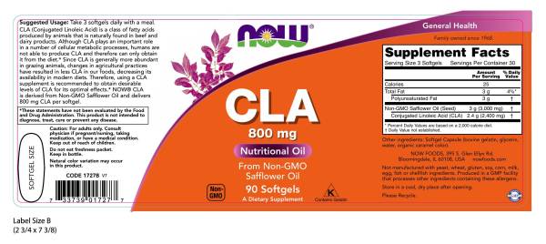 NOW Foods CLA (Conjugated Linoleic Acid) 800mg