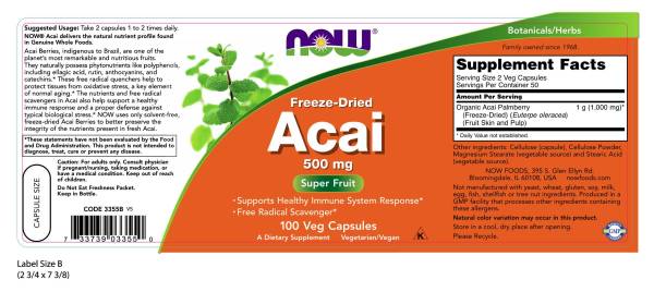 NOW Foods Acai 500mg