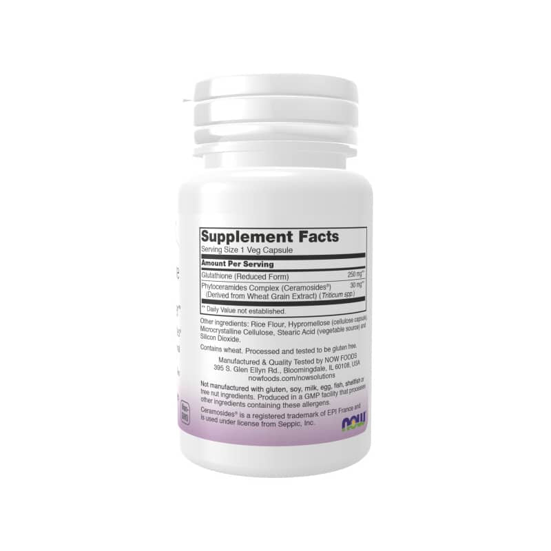 NOW Foods Glutathione Skin Brightener with Ceramosides