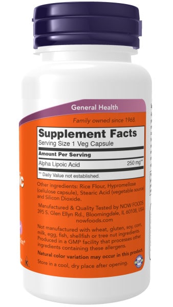 NOW Foods Alpha Lipoic Acid (ALA)