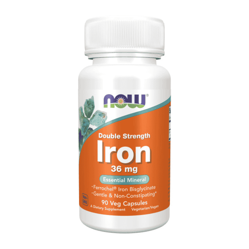 Now Foods Iron 36mg Double Strength Veg Capsules