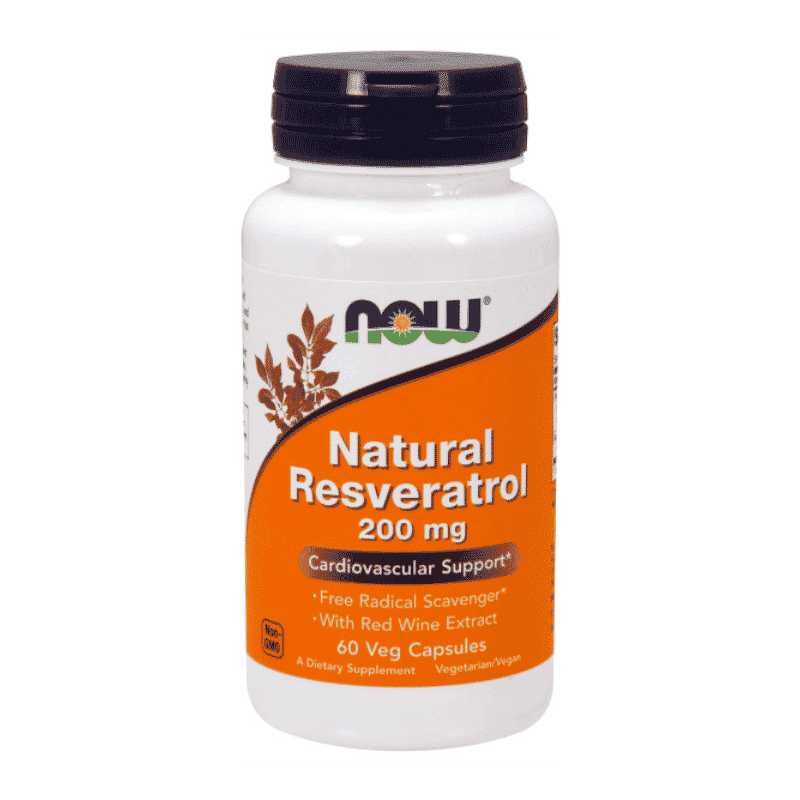 Now Foods Natural Resveratrol 200mg Veg Capsules