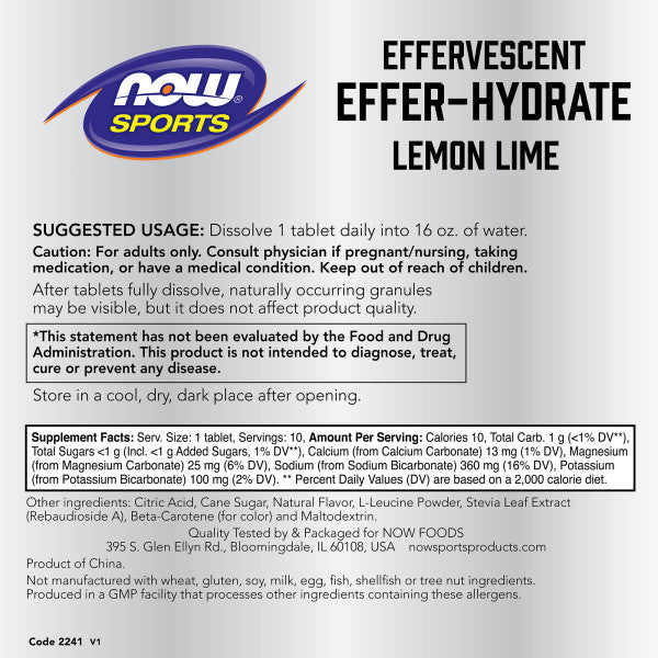 Now Foods Effer-Hydrate Effervescent Tablets