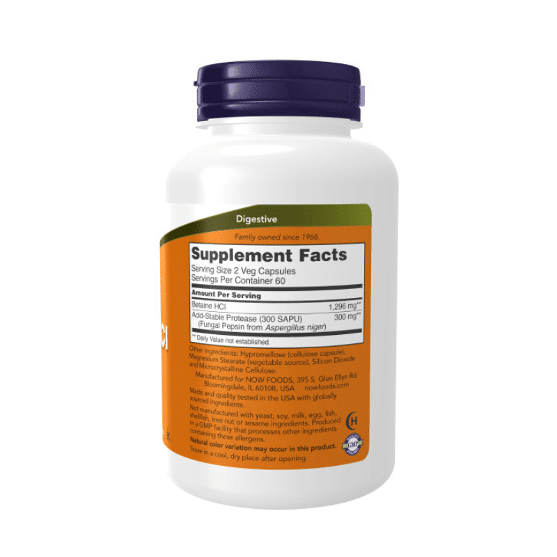 Now Foods Betaine HCl 648mg