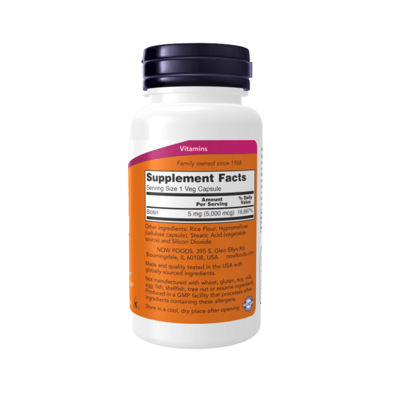 Now Foods Biotin 5mg