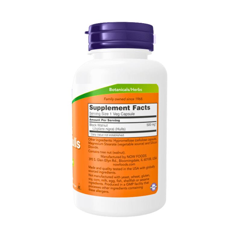 Now Foods Black Walnut Hulls 500mg
