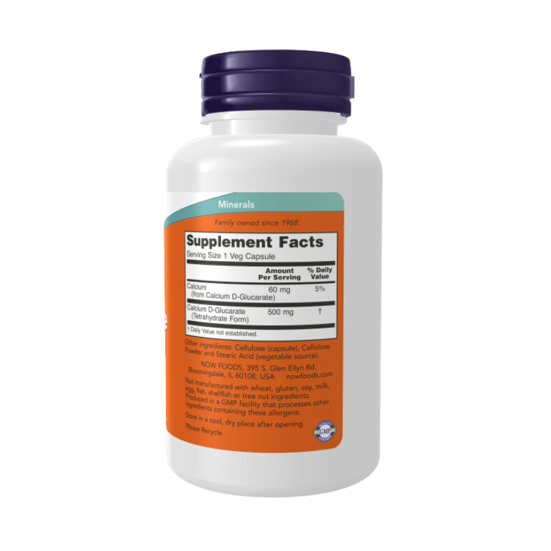 Now Foods Calcium D-Glucarate 500mg