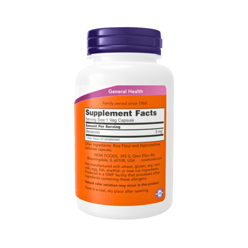 Now Foods Melatonin 3mg Veg Capsules