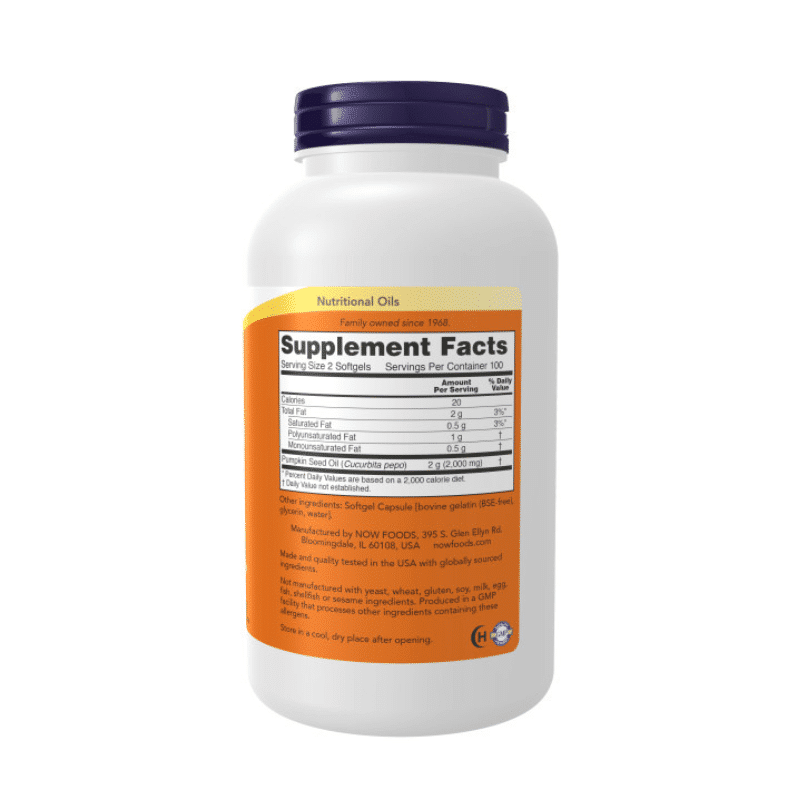 Now Foods Pumpkin Seed Oil 1000mg
