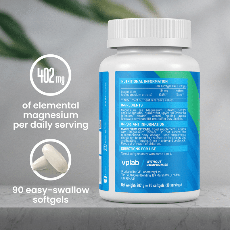 VPLAB Magnesium Citrate 402mg