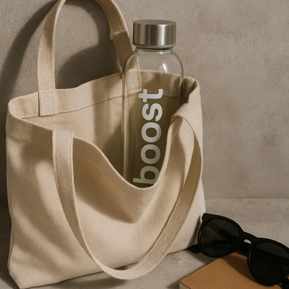 +boost Glass Bottle