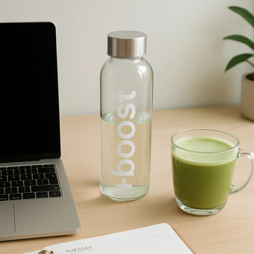 +boost Glass Bottle