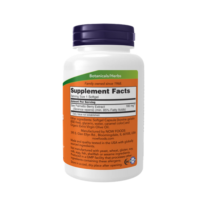 Now Foods Saw Palmetto Extract 160mg