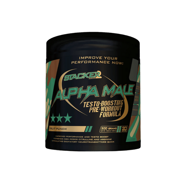 Stacker2 Alpha Male Pre Workout - +boost