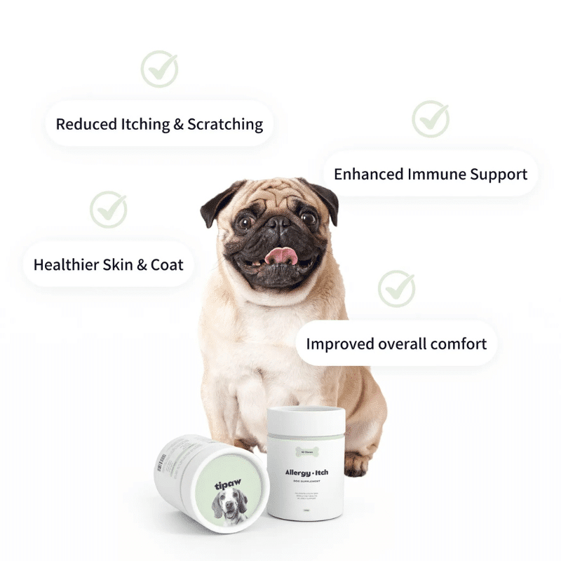 Tipaw Allergy Itch Supplements for Dogs – +boost