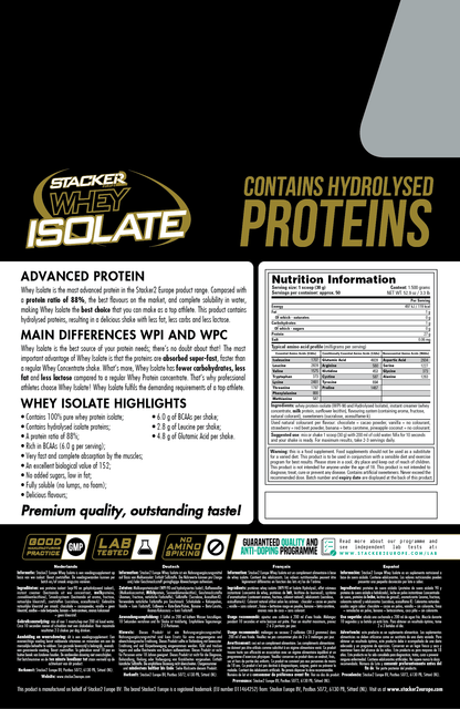 Stacker2 Whey Isolate 1.5kg