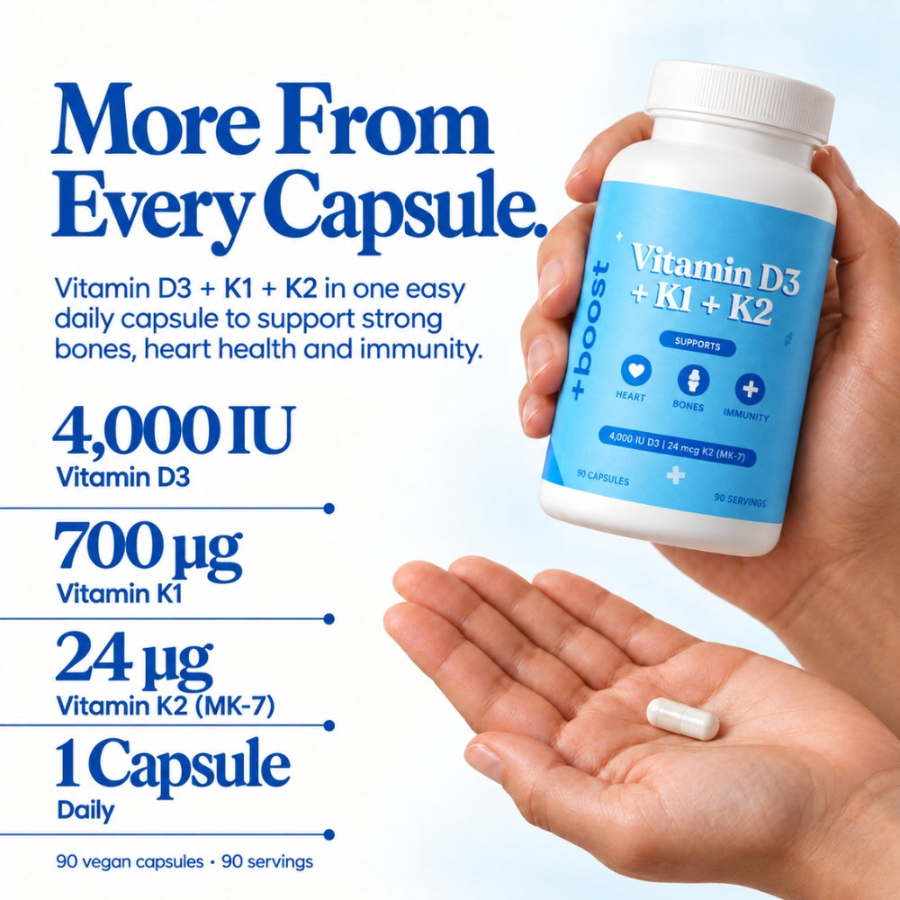 +boost Vitamin D3 + K1 + K2