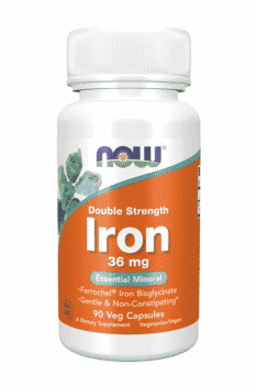 Now Foods Iron 36mg Double Strength Veg Capsules